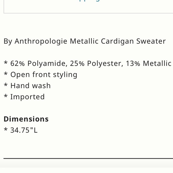 Anthropologie Maeve metallic cardigan sweater - Picture 5 of 10